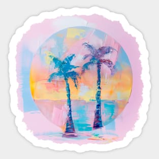 Tropical sunrise Sticker